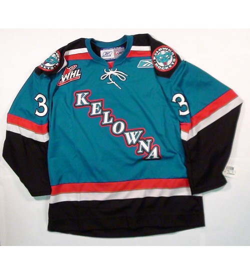 Custom WHL Kelowna Rockets 05 08 Tyler Myers Alternate Hockey Jersey Teal